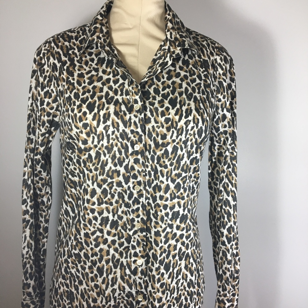J. CREW 'The Perfect Shirt' Button-down in Leopard